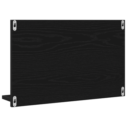 Spejlhylde Med Hylde Sort Eg 60 X 10.5 X 37 Cm Konstrueret Træ