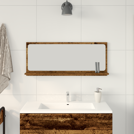 Spejlhylde Gammelt Træ 90 X 10.5 X 37 Cm Konstrueret Træ