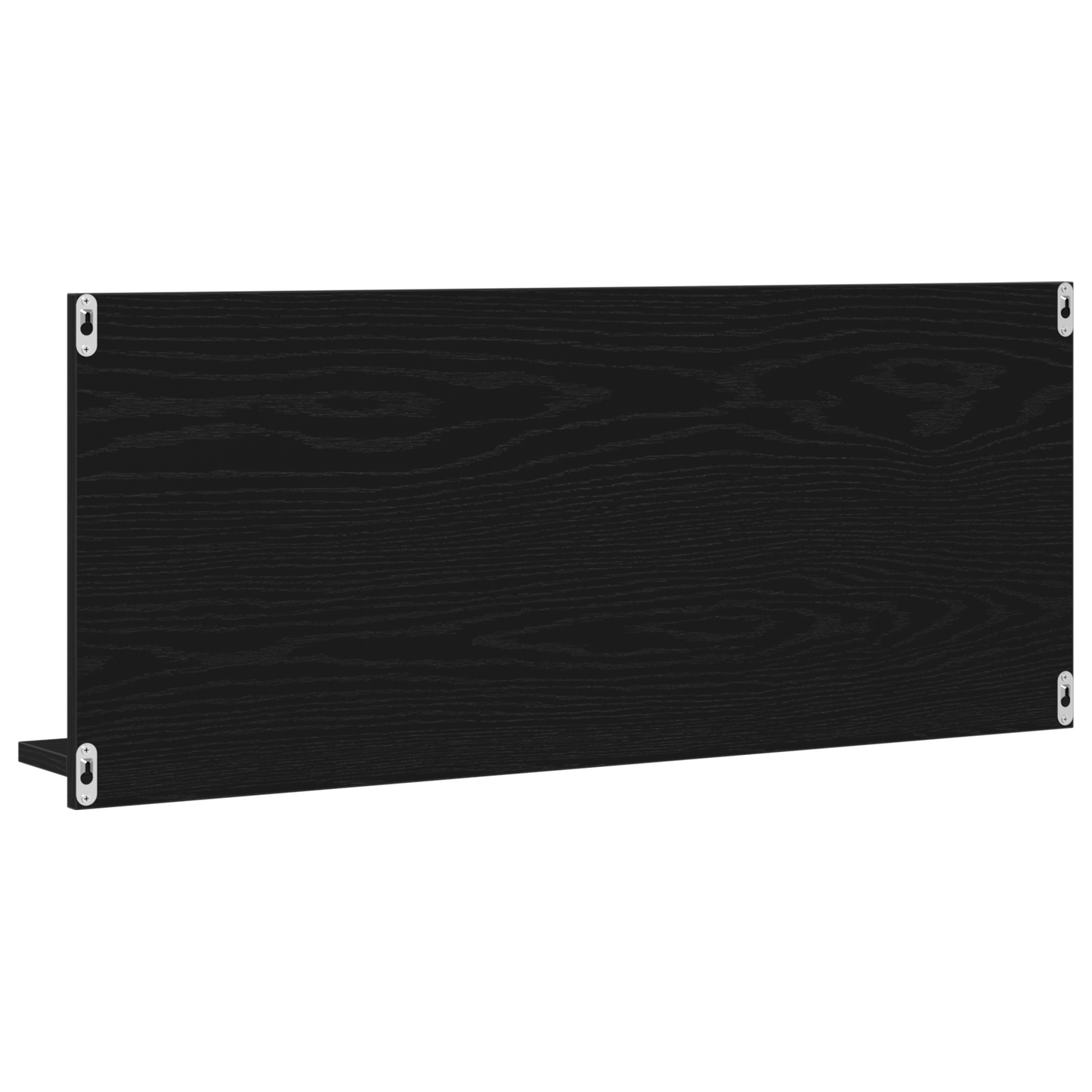 Spejlhylde Med Hylde Sort Eg 90 X 10.5 X 37 Cm Konstrueret Træ