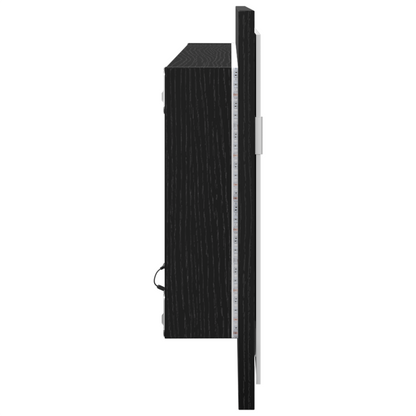 Led Badeværelsesspejl Sort Eg 100 X 8,5 X 37 Cm Konstrueret Træ