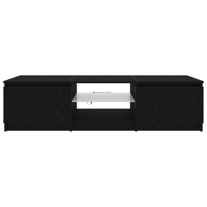 Tv-Skab Sort 140 X 38.5 X 36 Cm Konstrueret Træ