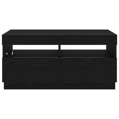 Tv-Skab Sort 80 X 35 X 40 Cm Konstrueret Træ