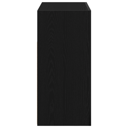 Sideboard Sort 80 X 35 X 75 Cm Konstrueret Træ