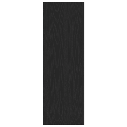 Væghængt Tv Skab Vægmonteret 2 Dele Sort Eg 30.5 X 30 X 90 Cm