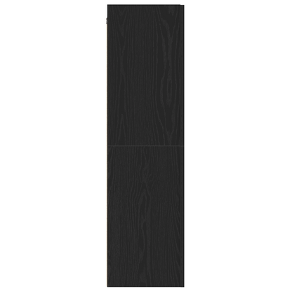 Væghængt Tv Skab Sort Eg 30.5 X 30 X 110 Cm Konstrueret Træ