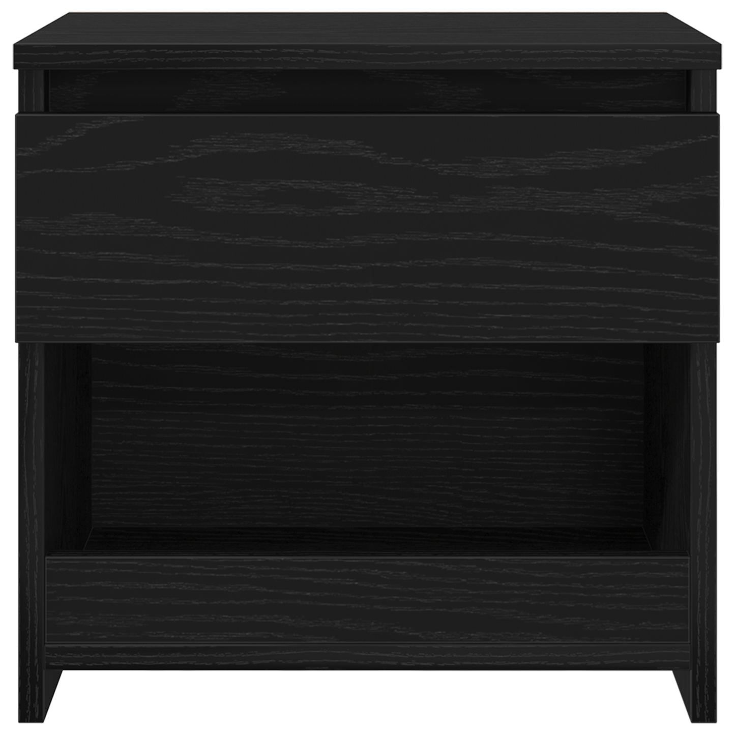 Sengeborde 2 Stk Sort Eg 40X30X39 Cm Lavet Af Træ