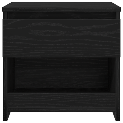 Sengeborde 2 Stk Sort Eg 40X30X39 Cm Lavet Af Træ