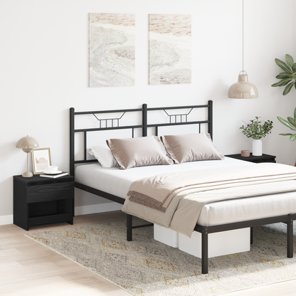 Sengeborde 2 Stk Sort Eg 40X30X39 Cm Lavet Af Træ
