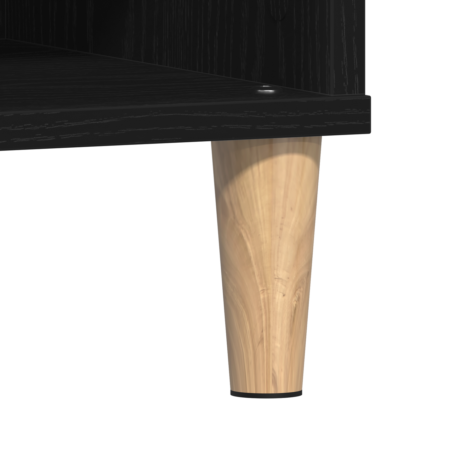 Kaffebord Sort Eg 60X60X30 Cm Ingeniørtræ