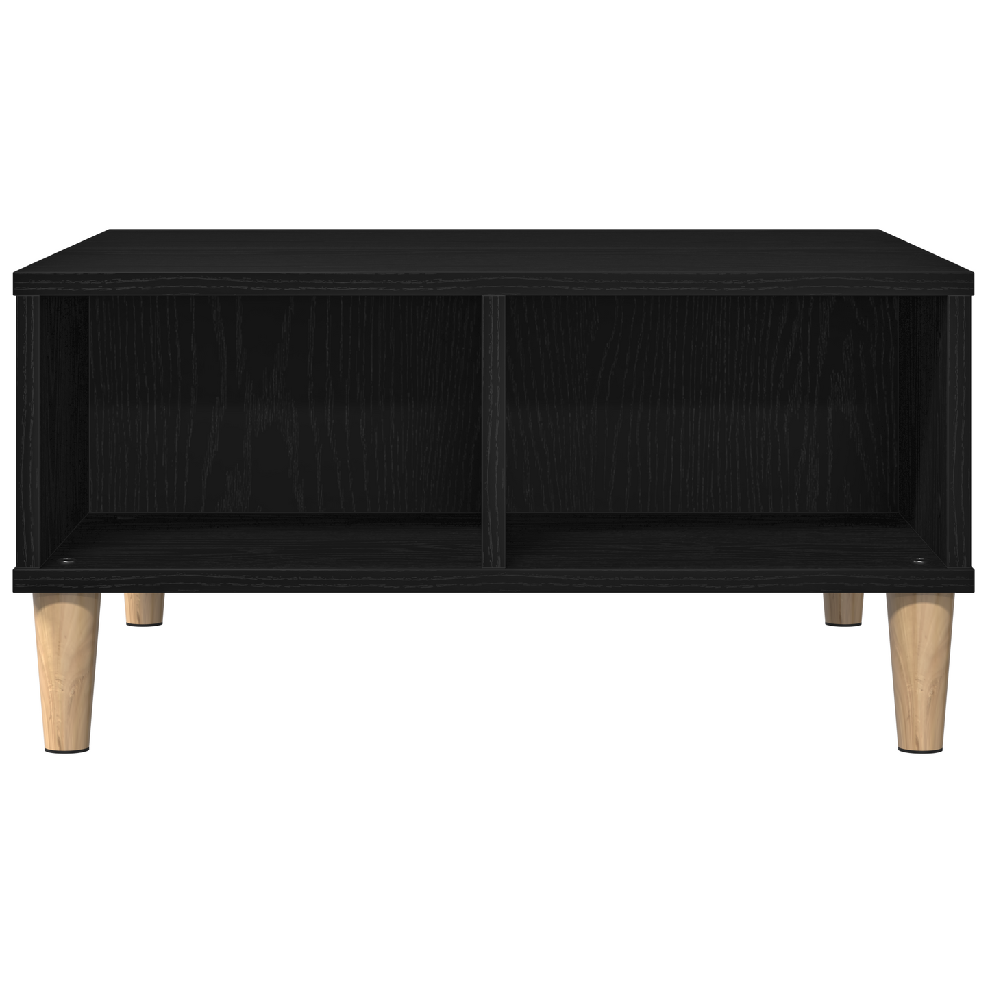 Kaffebord Sort Eg 60X60X30 Cm Ingeniørtræ