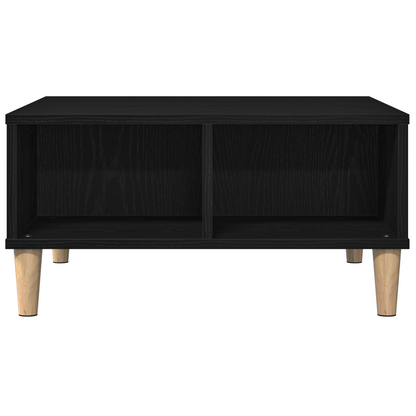 Kaffebord Sort Eg 60X60X30 Cm Ingeniørtræ