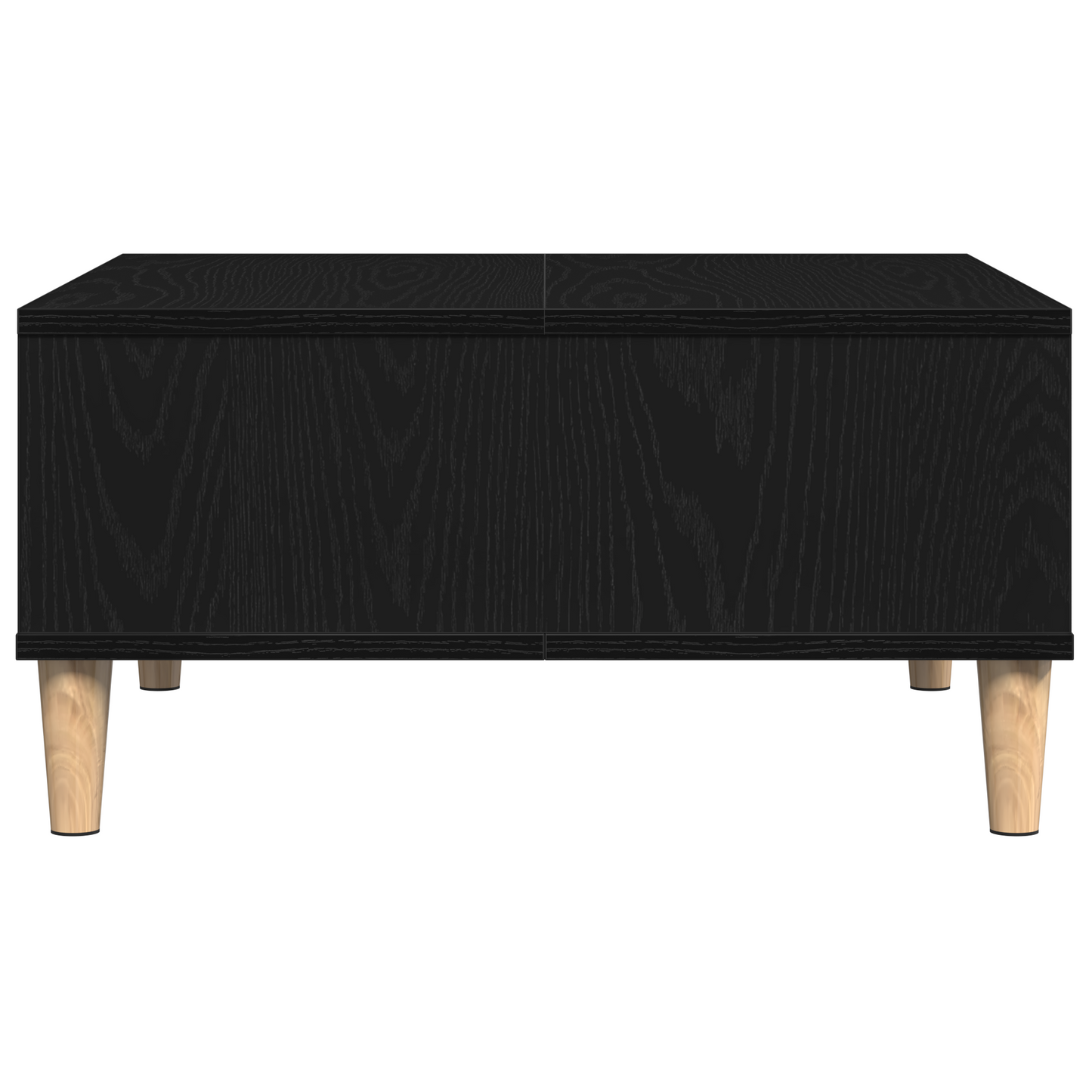 Kaffebord Sort Eg 60X60X30 Cm Ingeniørtræ