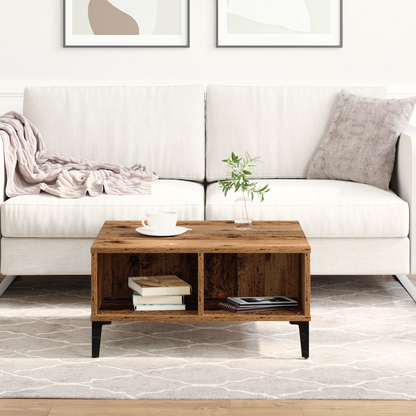 Kaffebord Gammelt Træ 60X60X30 Cm Ingeniørtræ