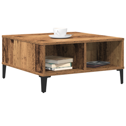 Kaffebord Gammelt Træ 60X60X30 Cm Ingeniørtræ