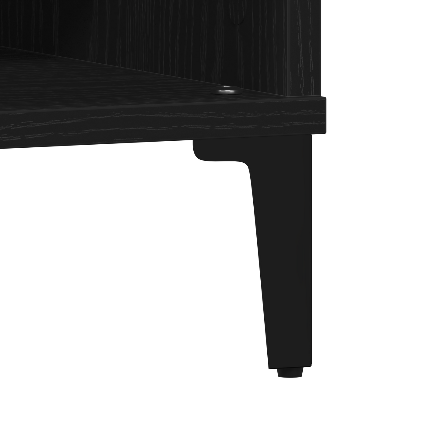 Kaffe Bord Sort Eg 60X60X30 Cm Konstrueret Træ