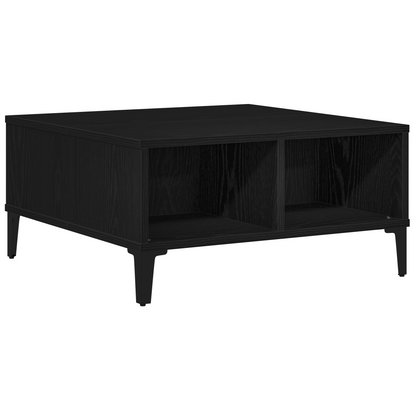 Kaffe Bord Sort Eg 60X60X30 Cm Konstrueret Træ
