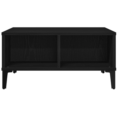 Kaffe Bord Sort Eg 60X60X30 Cm Konstrueret Træ