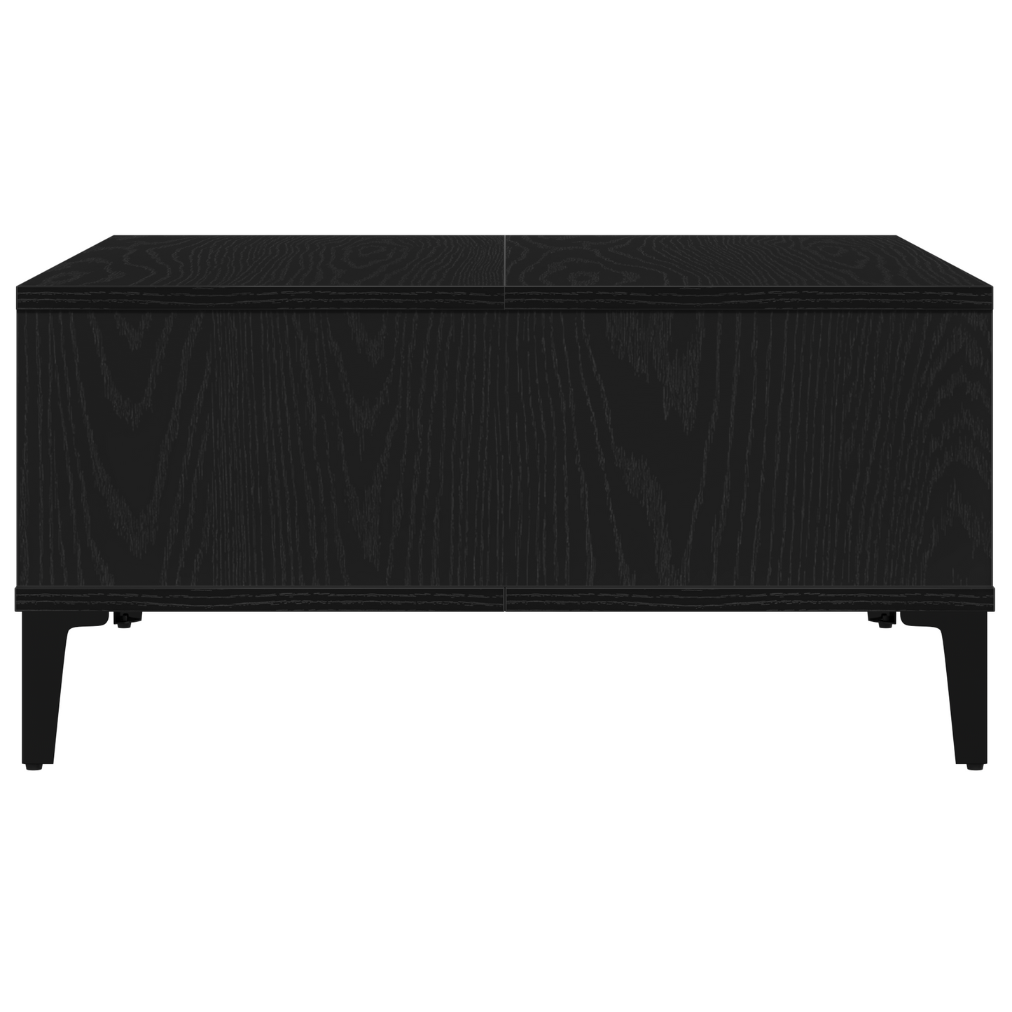 Kaffe Bord Sort Eg 60X60X30 Cm Konstrueret Træ