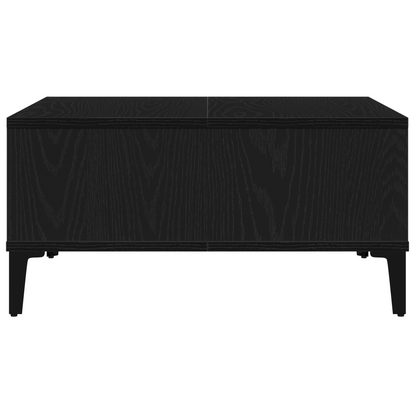 Kaffe Bord Sort Eg 60X60X30 Cm Konstrueret Træ