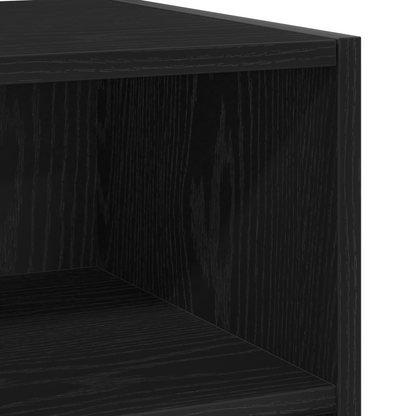 Sideboard Sort Egetræ Solidt Egetræ 103,5 X 35 X 70 Cm Sideboard