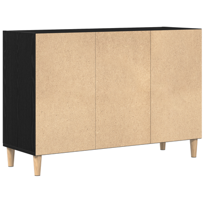 Sideboard Sort Egetræ Solidt Egetræ 103,5 X 35 X 70 Cm Sideboard
