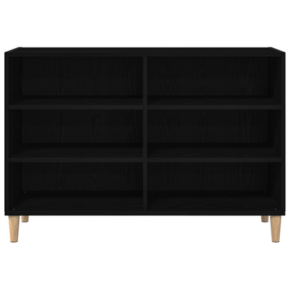 Sideboard Sort Egetræ Solidt Egetræ 103,5 X 35 X 70 Cm Sideboard