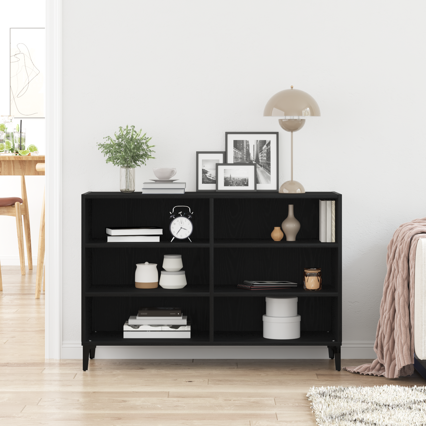 Skænk Sort Eg 103,5X35X70 Cm Lavet Af Træ