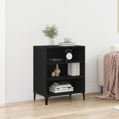 Skænk Sort Eg 57X35X70 Cm Tekstureret Træ