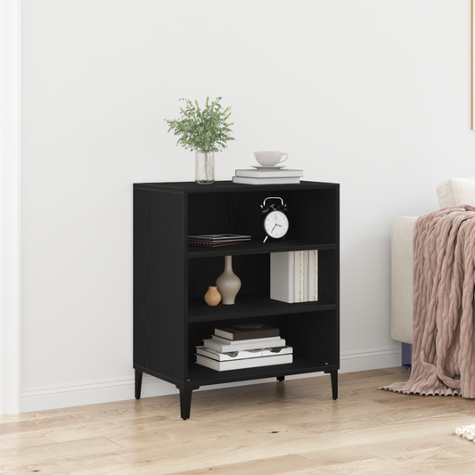 Skænk Sort Eg 57X35X70 Cm Tekstureret Træ