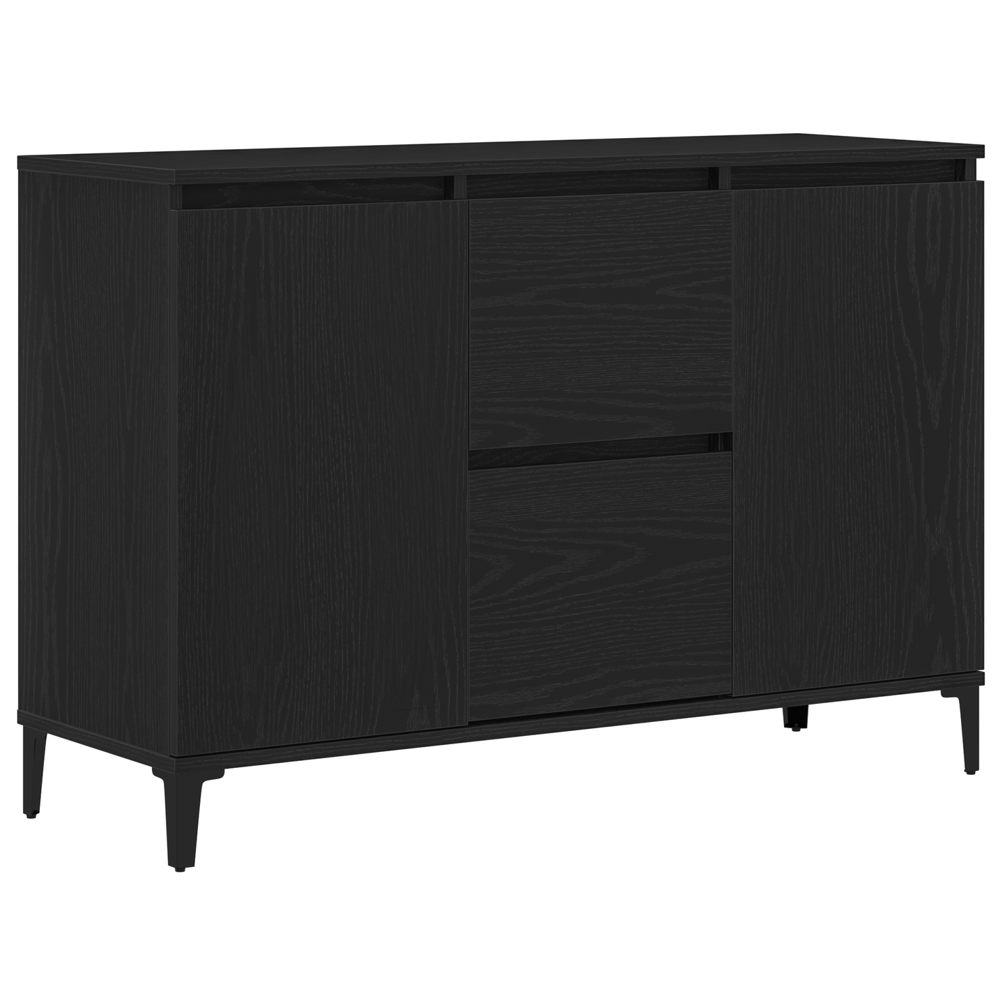 Sideboard Med Skuffe Sort 104 X 35 X 70 Cm Konstrueret Træ