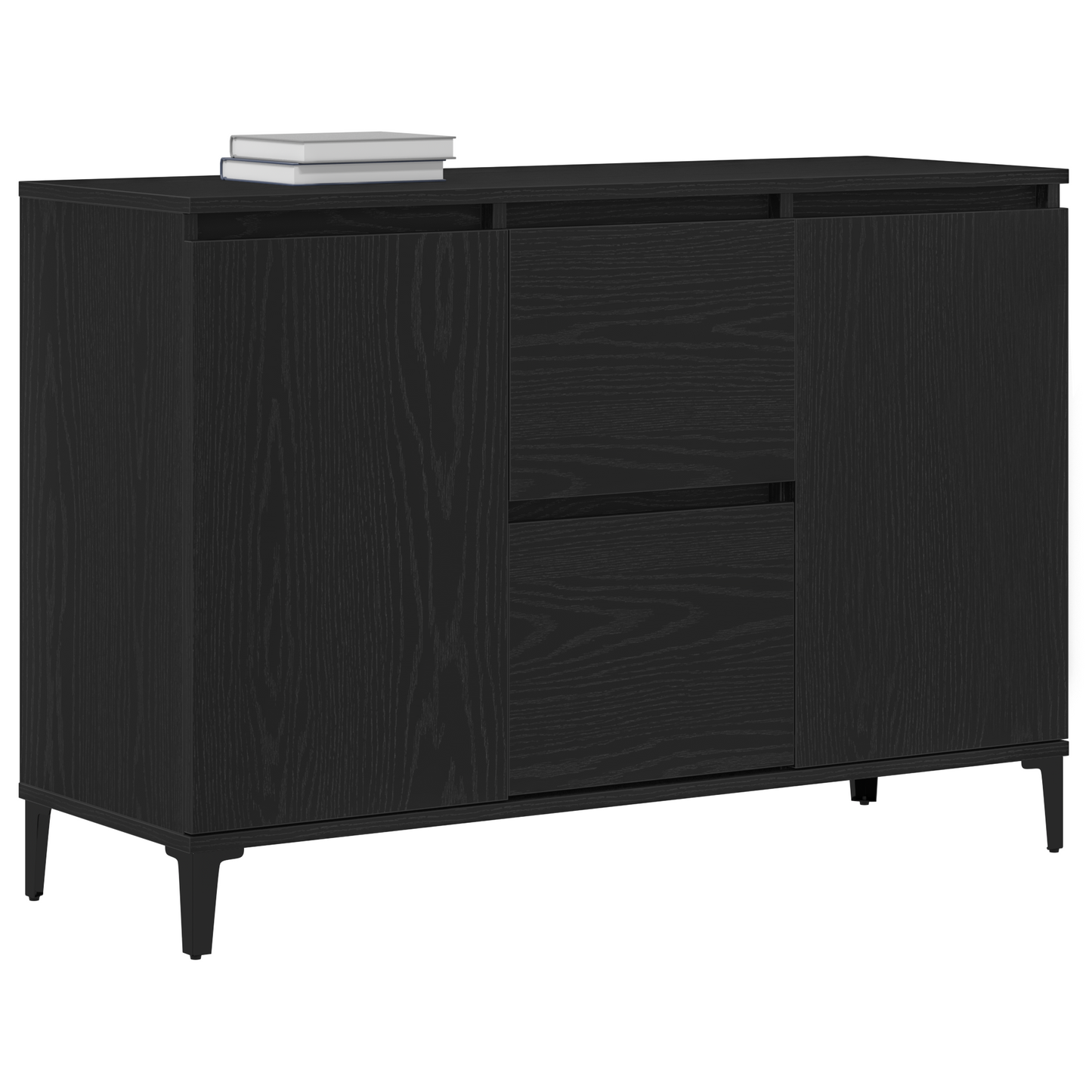 Sideboard Med Skuffe Sort 104 X 35 X 70 Cm Konstrueret Træ