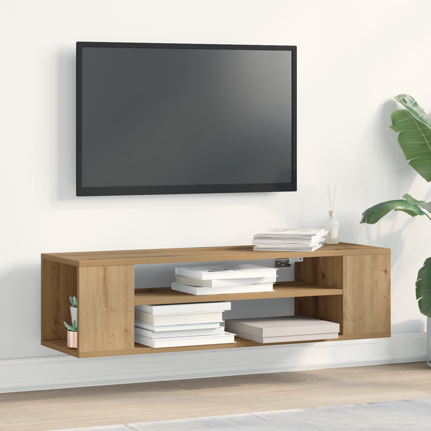 Tv-Skab Beige 100 X 30 X 26.5 Cm Konstrueret Træ