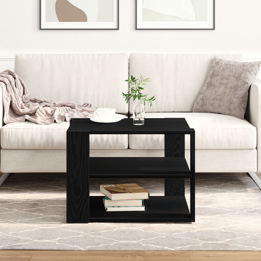 Sofabord Sort Eg 59,5X59,5X40 Cm Konstrueret Træ