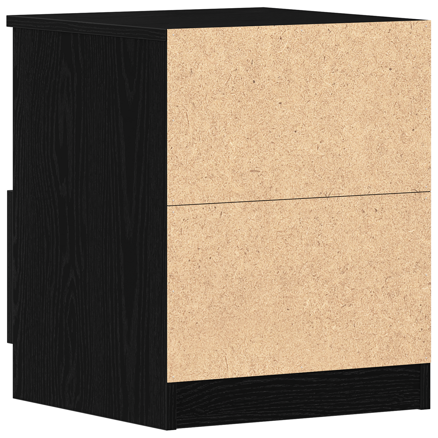 Sengeborde 2 Stk Sort Eg 40X40X50 Cm Bygget I Træ
