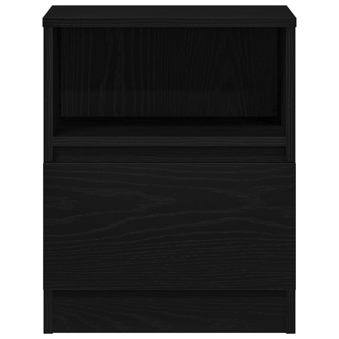 Sengeborde 2 Stk Sort Eg 40X40X50 Cm Bygget I Træ