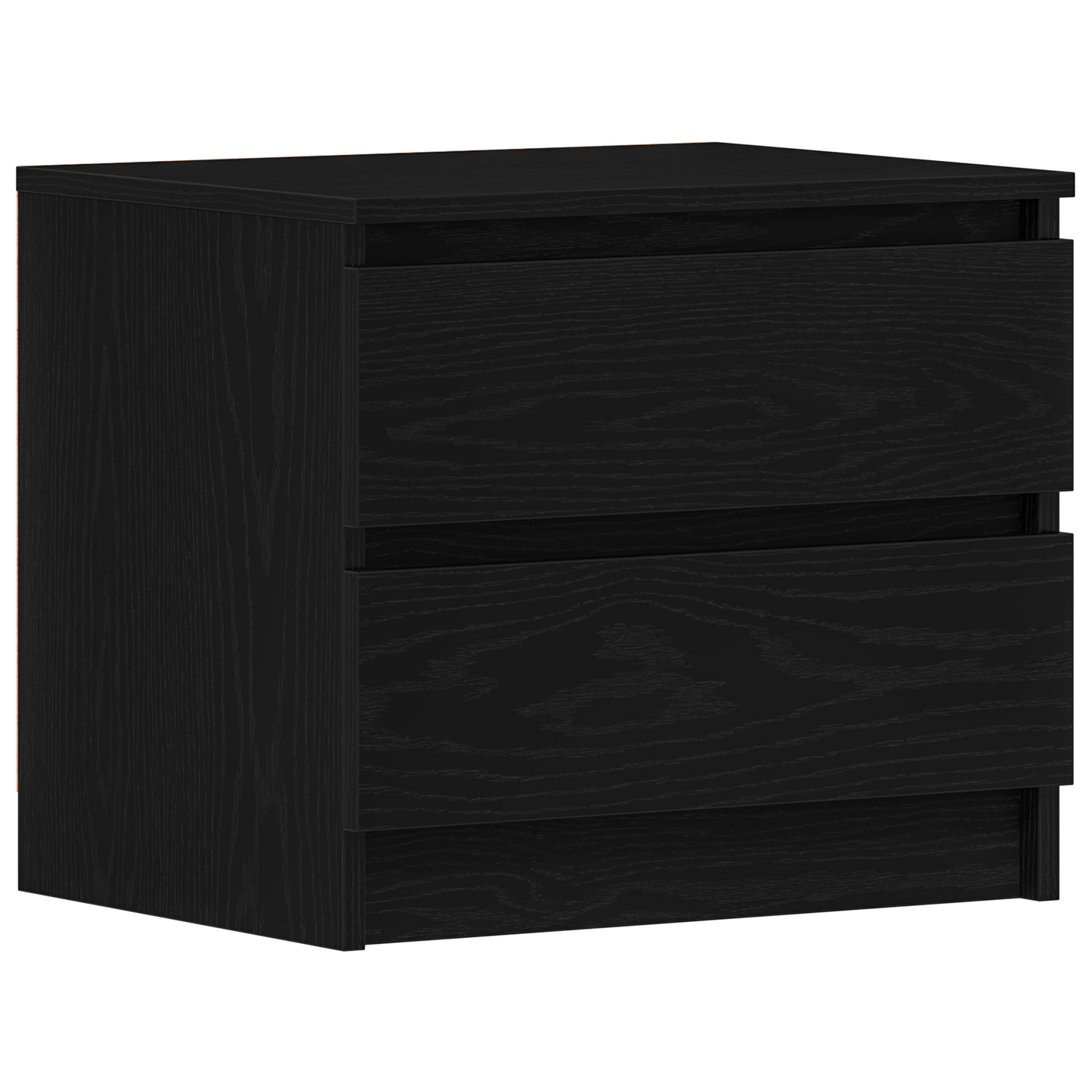 Soveværelsesskabe 2 Stk Sort Egetræ 50X40X43,5 Cm Lavet Af Træ