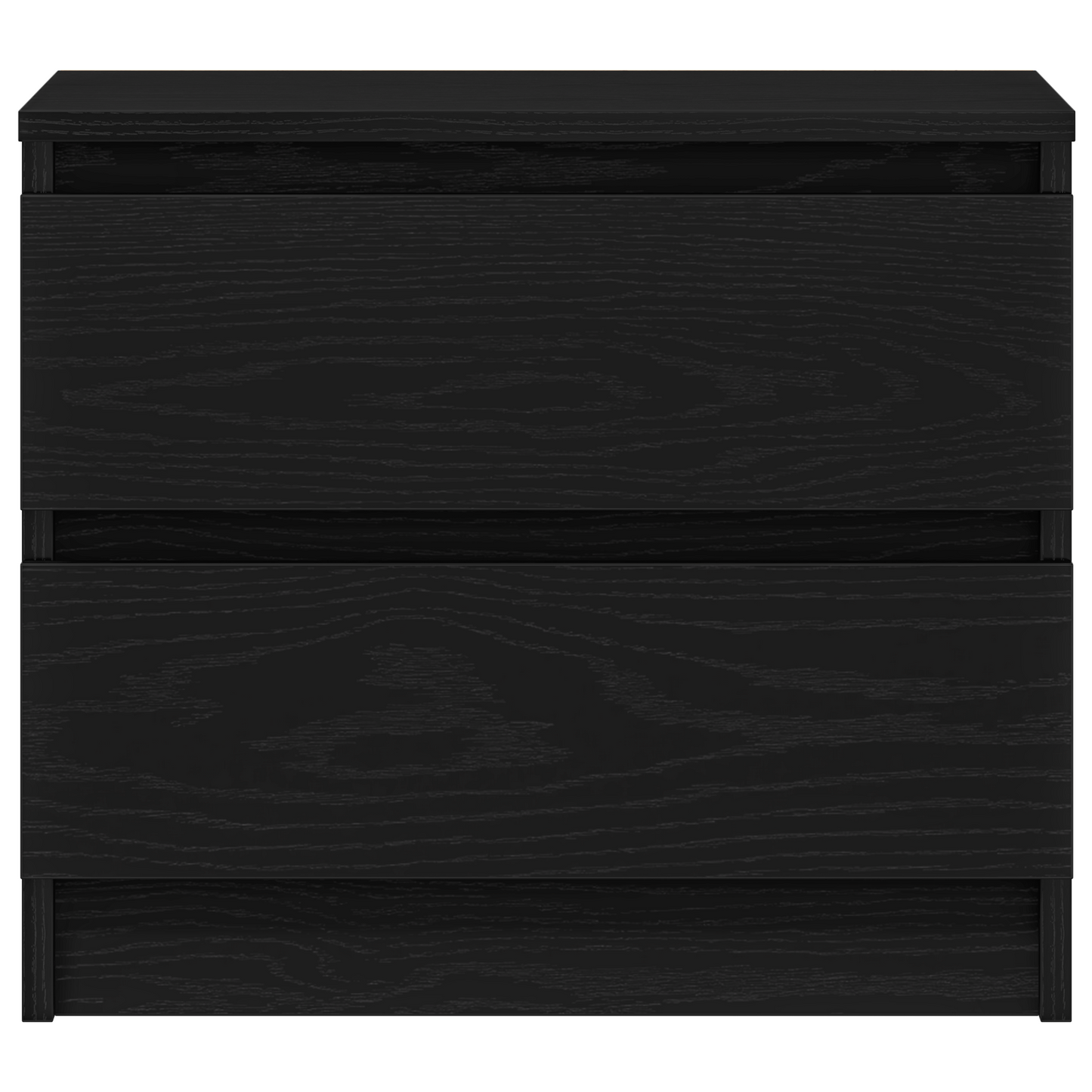 Soveværelsesskabe 2 Stk Sort Egetræ 50X40X43,5 Cm Lavet Af Træ