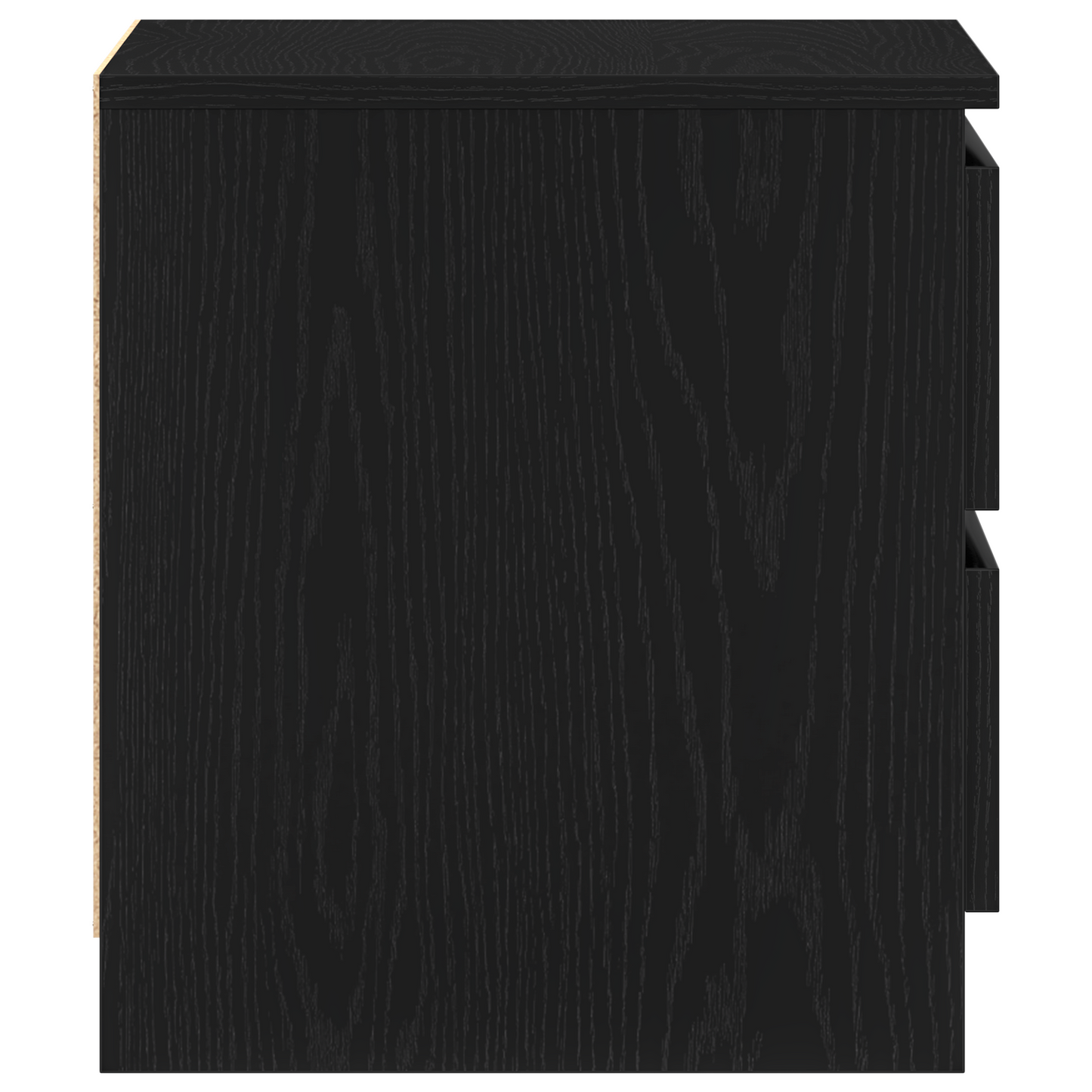 Soveværelsesskabe 2 Stk Sort Egetræ 50X40X43,5 Cm Lavet Af Træ