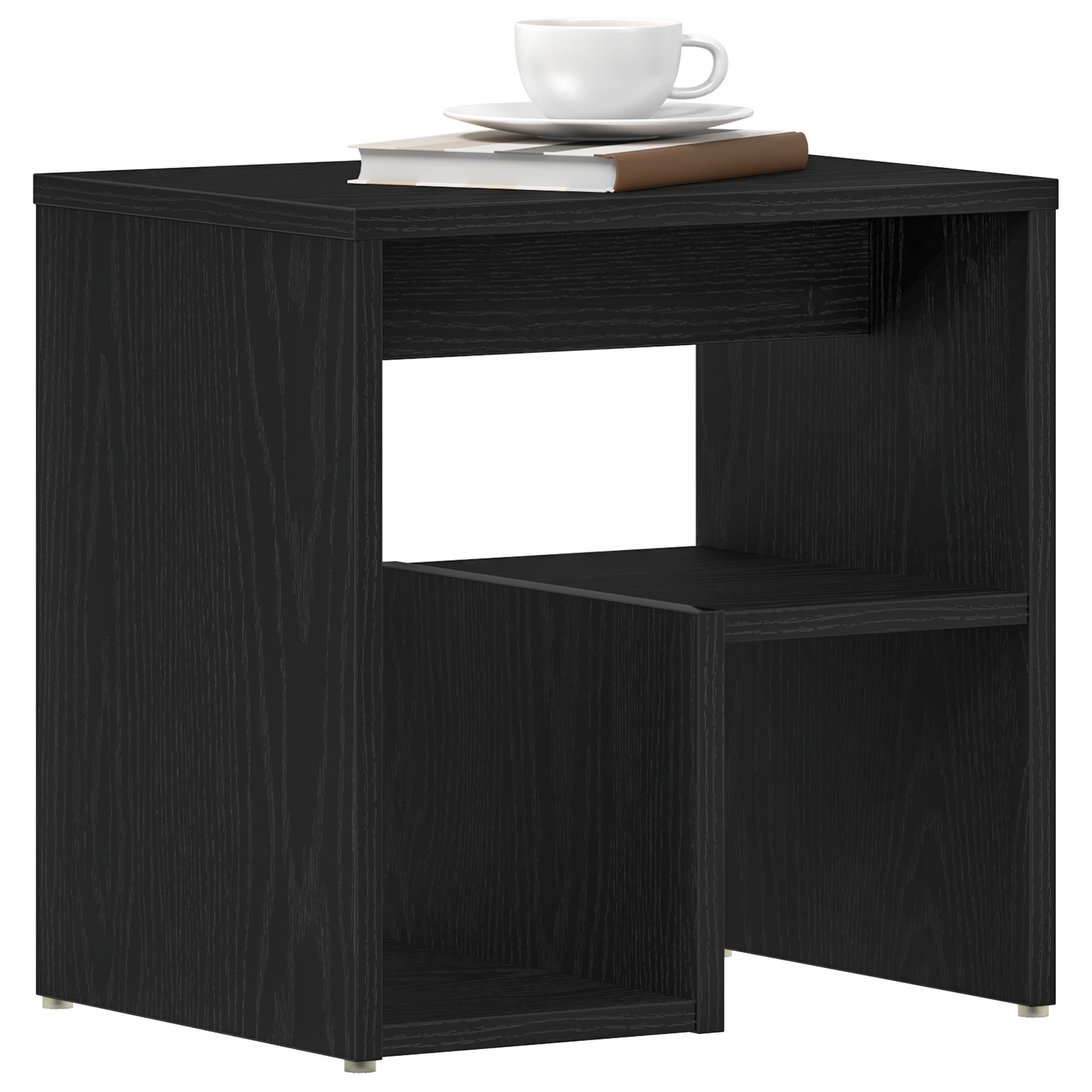 Sengeborde 2 Stk Sort Eg 40X30X40 Cm