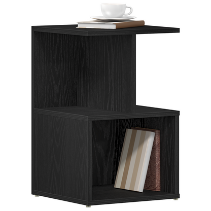 Sengeborde 2 Stk Sort Eg 35X35X55 Cm Constricted Wood