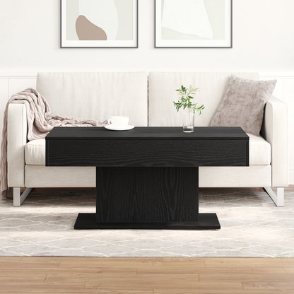 Kaffebord Sort Eg 96X50X45 Cm Lavet Af Træ