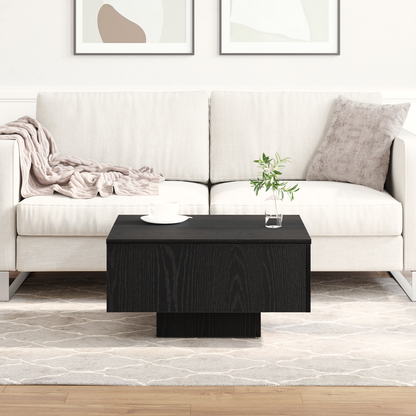 Kaffebord I Sort Eg 60X60X31,5 Cm I Konstrueret Træ