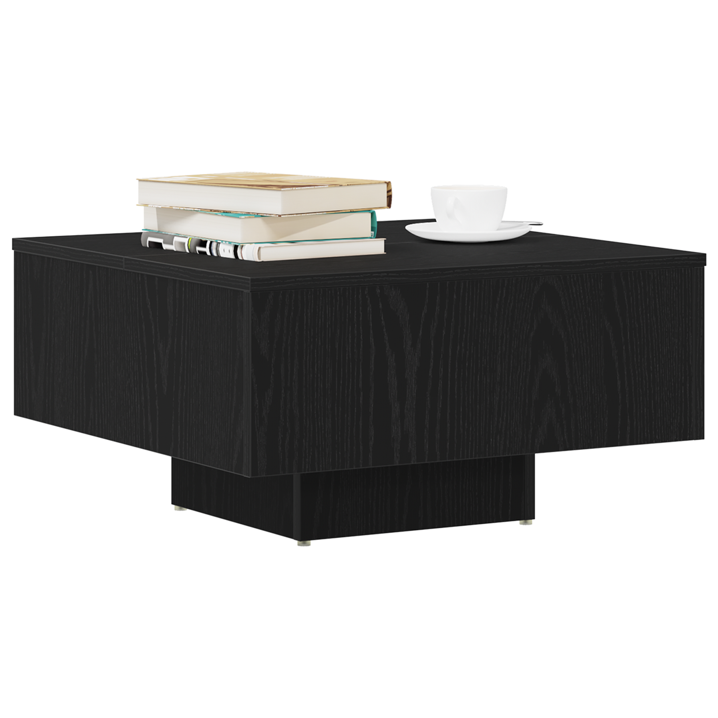 Kaffebord I Sort Eg 60X60X31,5 Cm I Konstrueret Træ