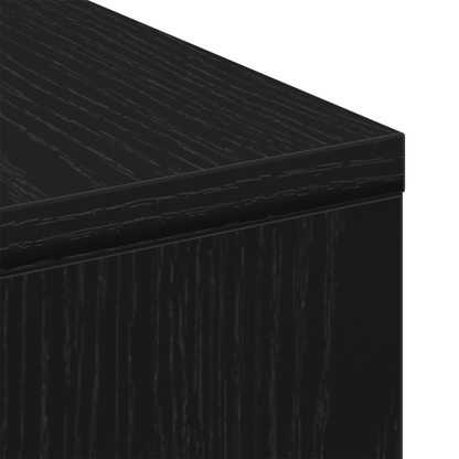 Kaffebord Sort Eg 90X90X28 Cm Ingeniørtræ