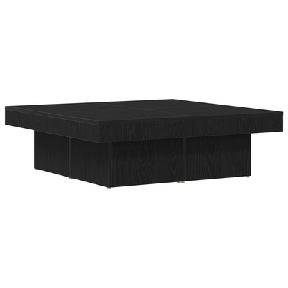 Kaffebord Sort Eg 90X90X28 Cm Ingeniørtræ