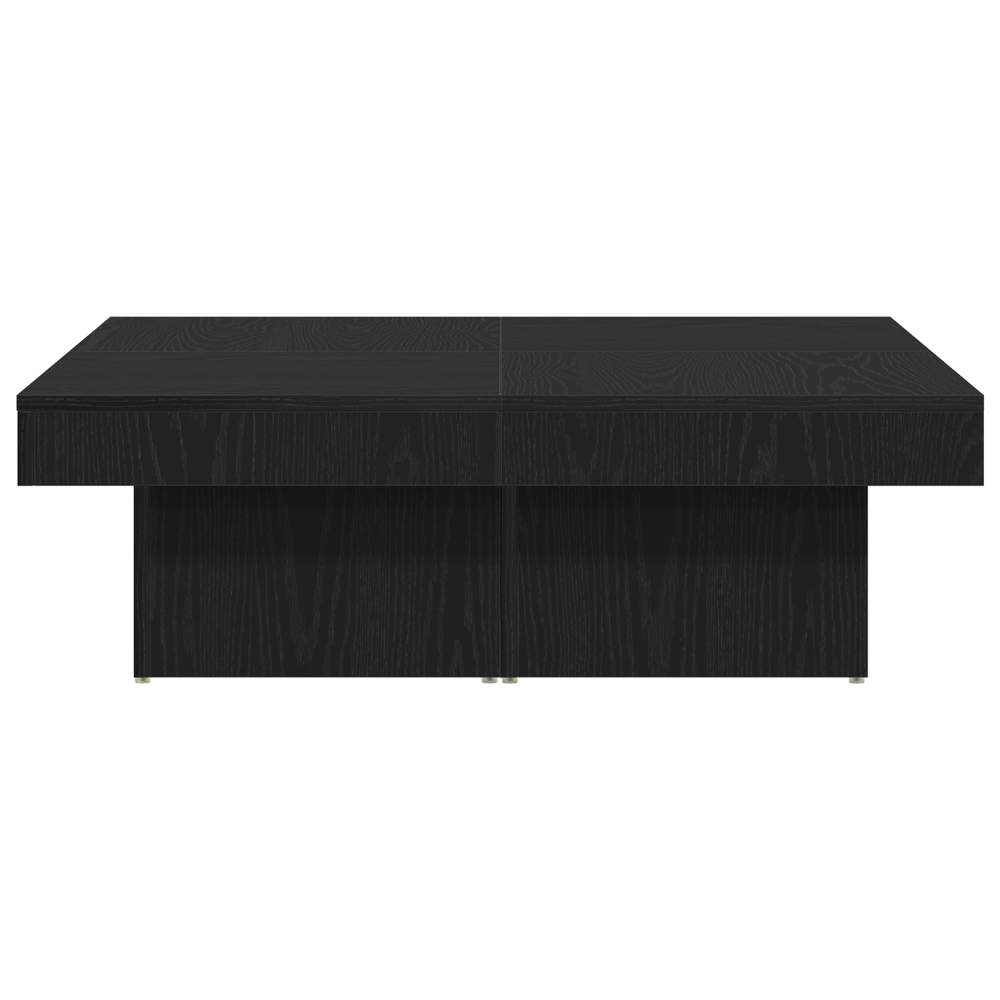 Kaffebord Sort Eg 90X90X28 Cm Ingeniørtræ