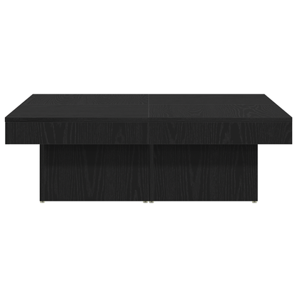 Kaffebord Sort Eg 90X90X28 Cm Ingeniørtræ