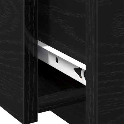 Kaffebord Sort Eg 90X60X31 Cm Bygget Træ