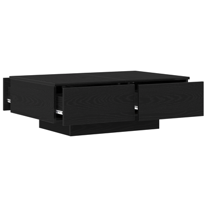 Kaffebord Sort Eg 90X60X31 Cm Bygget Træ