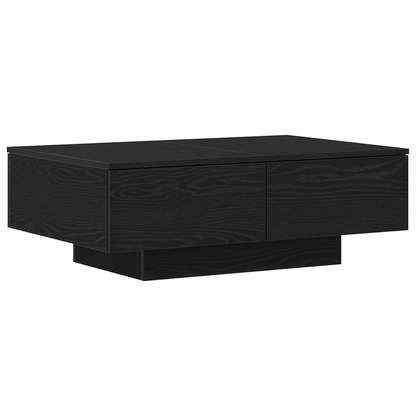 Kaffebord Sort Eg 90X60X31 Cm Bygget Træ
